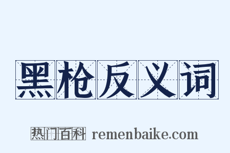 黑枪反义词是什么意思的图片